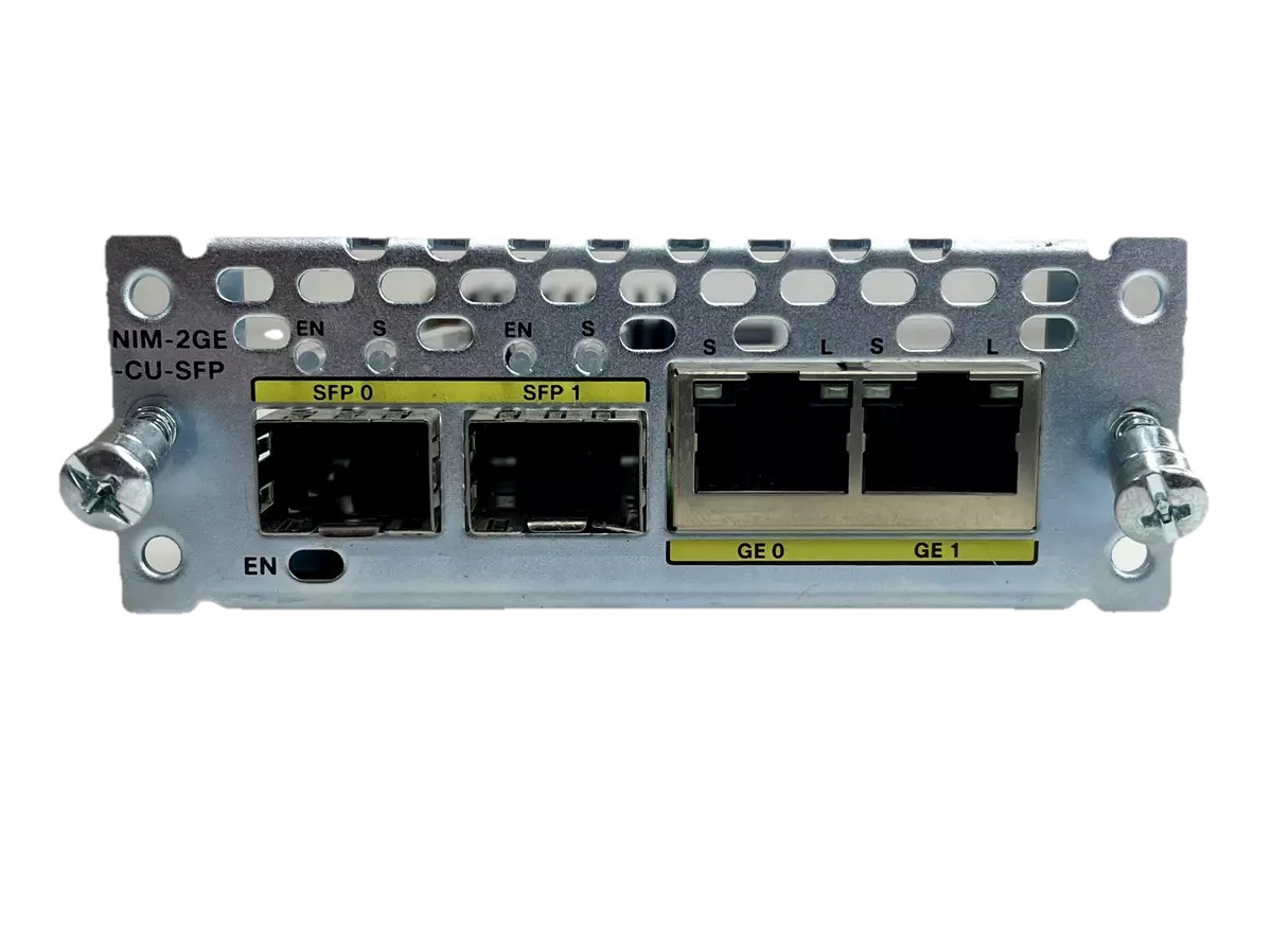 Cisco NIM-2GE-CU-SFP 2-port Gigabit Ethernet dual-mode GE/SFP Module