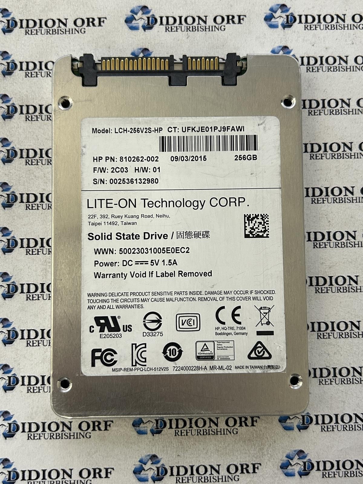 LITEON 256GB 2.5" SATA SSD LCH-256V2S-HP, Grade A, SKU 9520