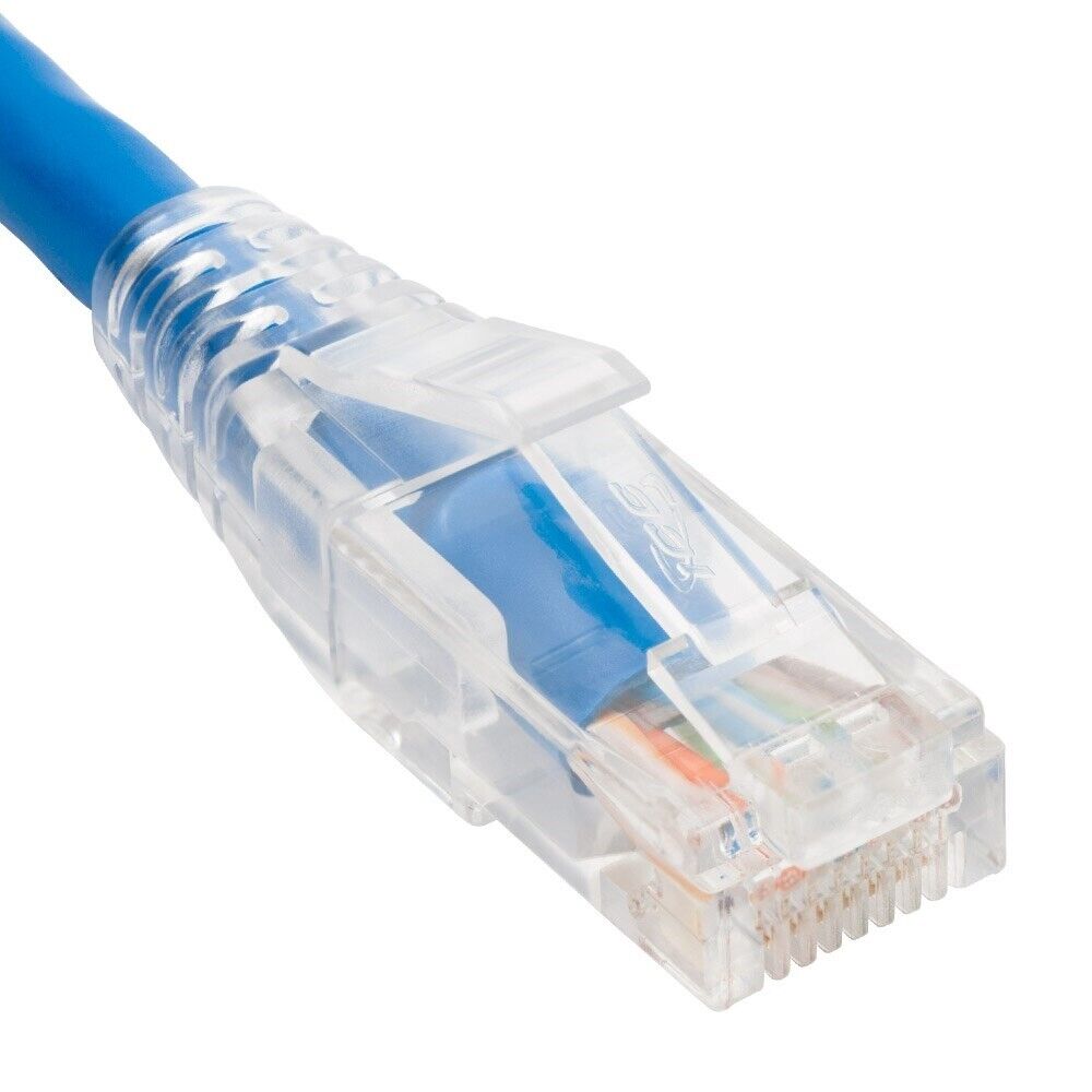 New ICC ICPCSF10BL Network Cable CAT6 Clear Boot Patch Cord 3412492