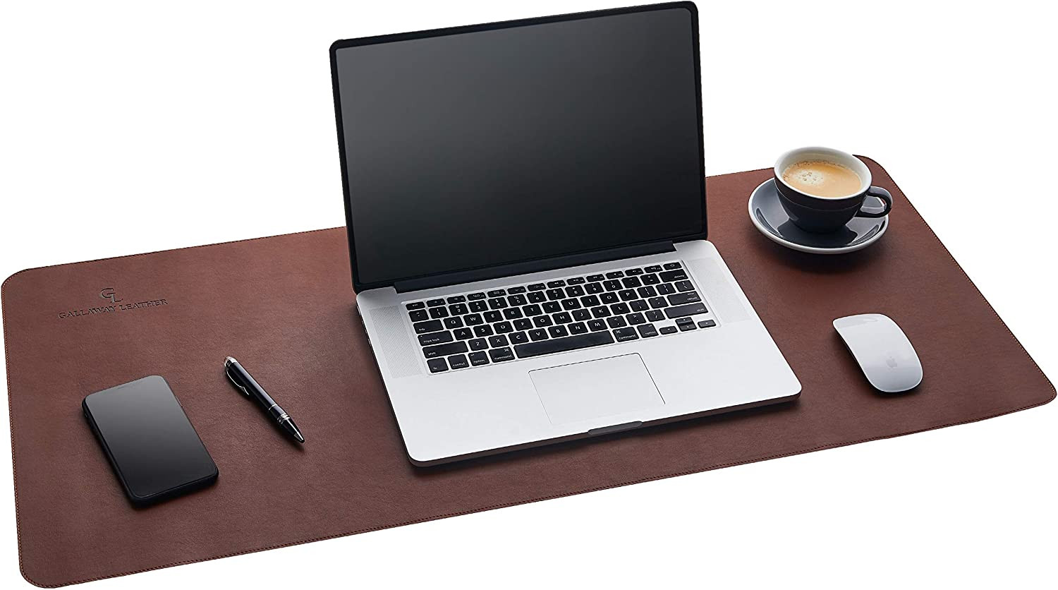 Desk Mat, Office Writing Desk Pad, Large 36" X 17" Dark Brown, for Top of Desks,