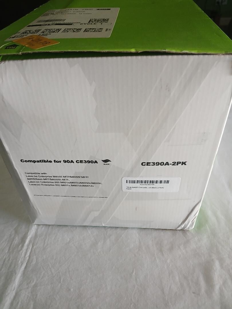 2 Pack 90A Toner Cartridge compatible for HP CE390A Enterprise M4555 MFP series