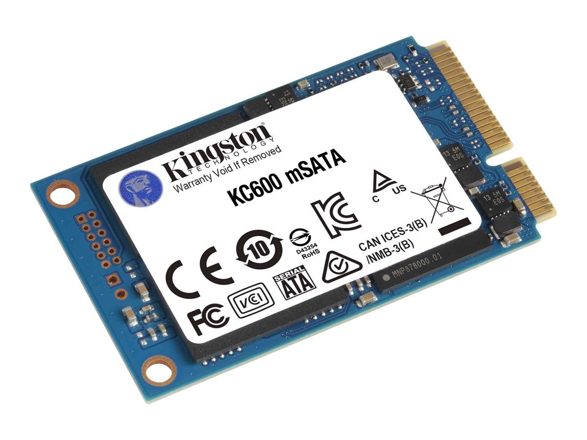 Kingston SSD KC600mSATA SATA 3D TLC XTS-AES 256-bit 7g SKC600MS/1024G