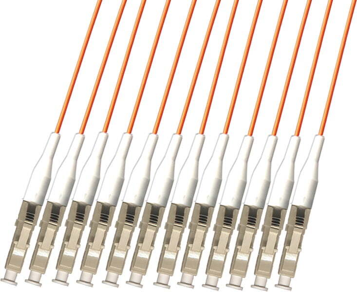 Direct Burial Outdoor LC 12 Strand Fiber Optic Cable Multimode 50/125 25M