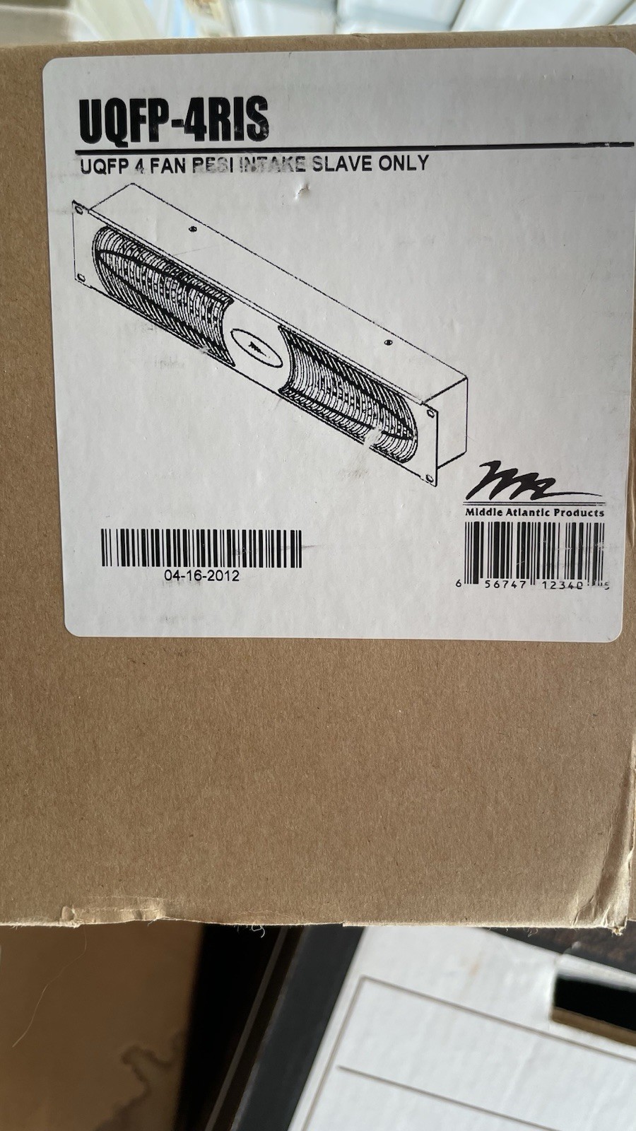 Middle Atlantic Ultra Quiet Fan Panel UQFP-4RT BRAND NEW