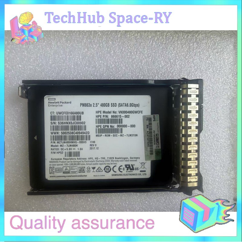 NEW HPE 2.5" 480GB SATA 6G GEN9 G10 Server SSD Replace 868818-B21 868926-001
