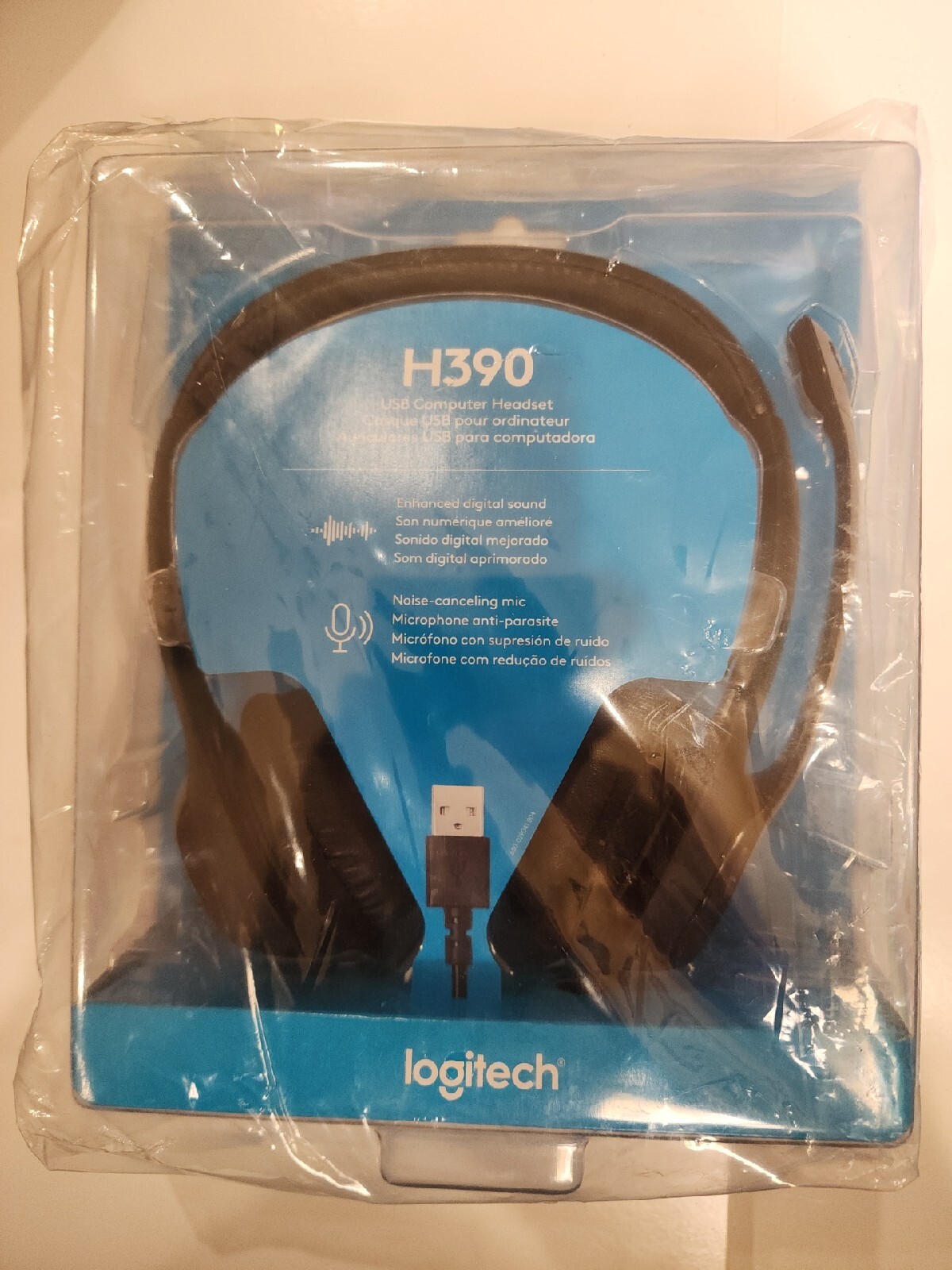 Logitech ClearChat Comfort/USB Headset H390 (Black) NEW