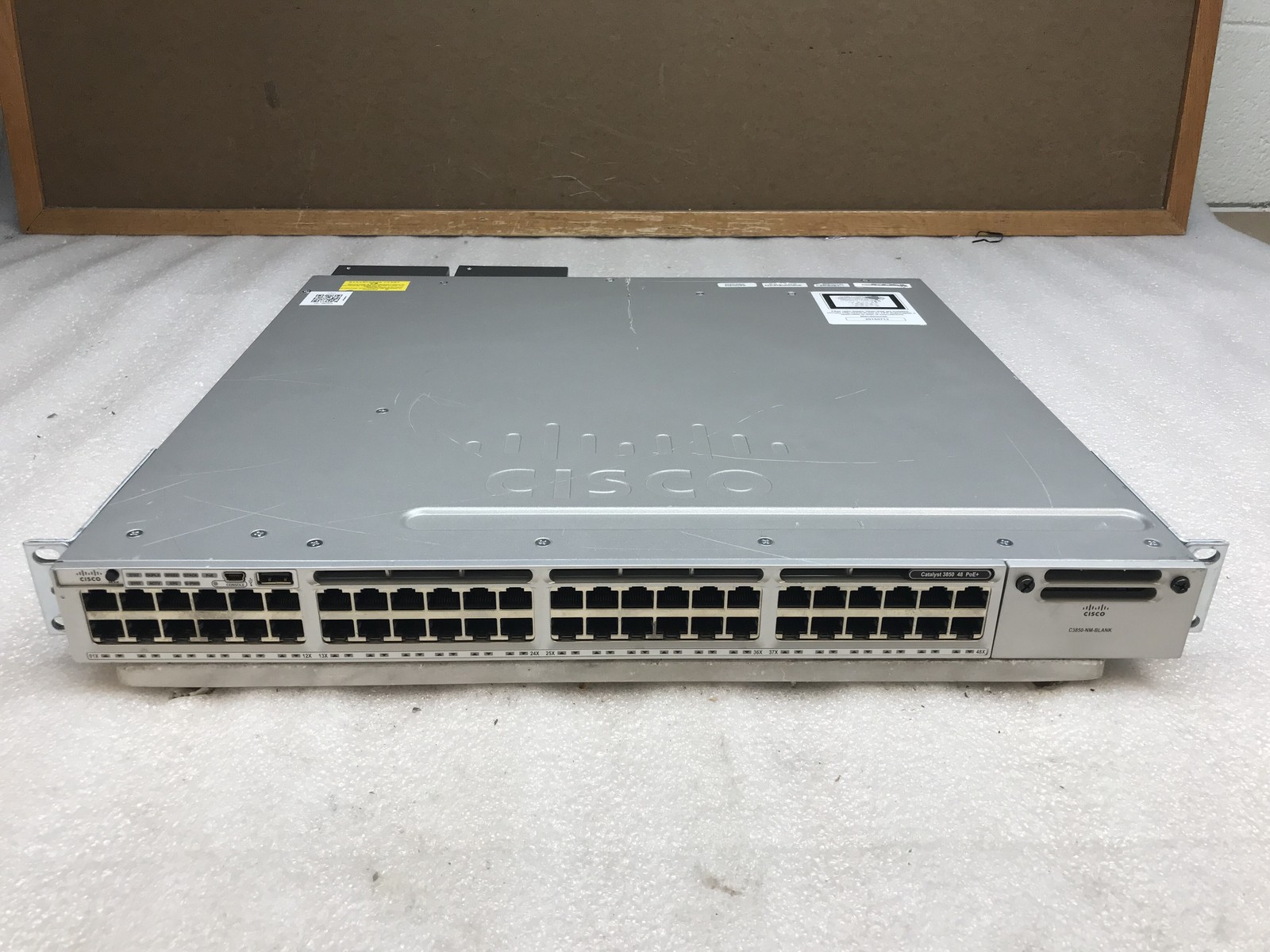Cisco WS-C3850-48P-L 48-Port Gigabit PoE LanBase Switch w/ 2x PWR-C1-715WAC PSU