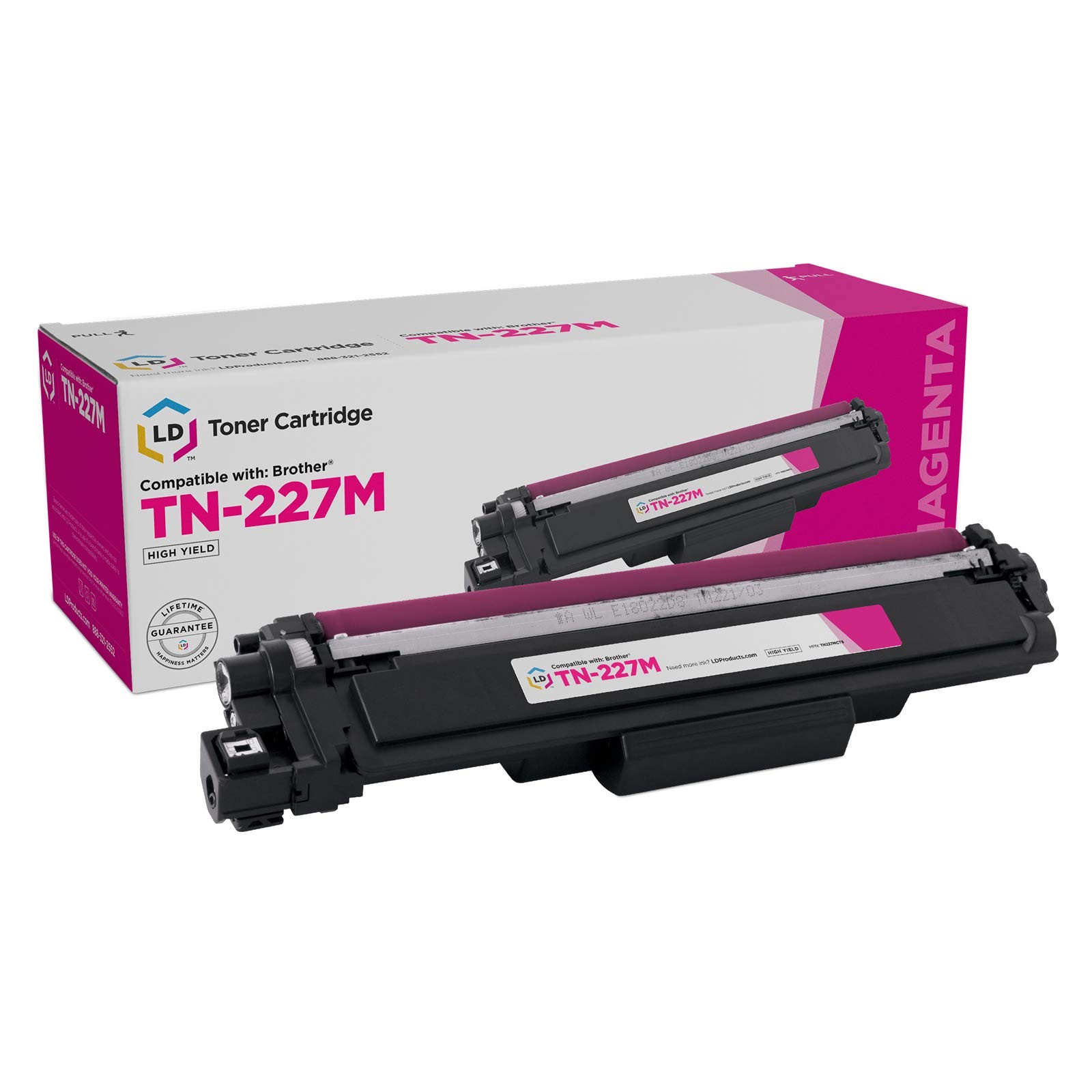 LD Compatible Brother TN-227M High Yield Magenta Toner Cartridge (with Chip)