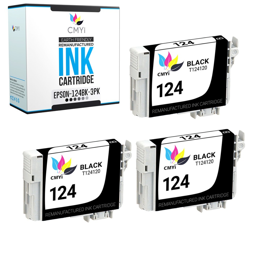 3PK CMYi Replacement T124120 Ink Cartridge for Epson Workforce 320 323 325 435