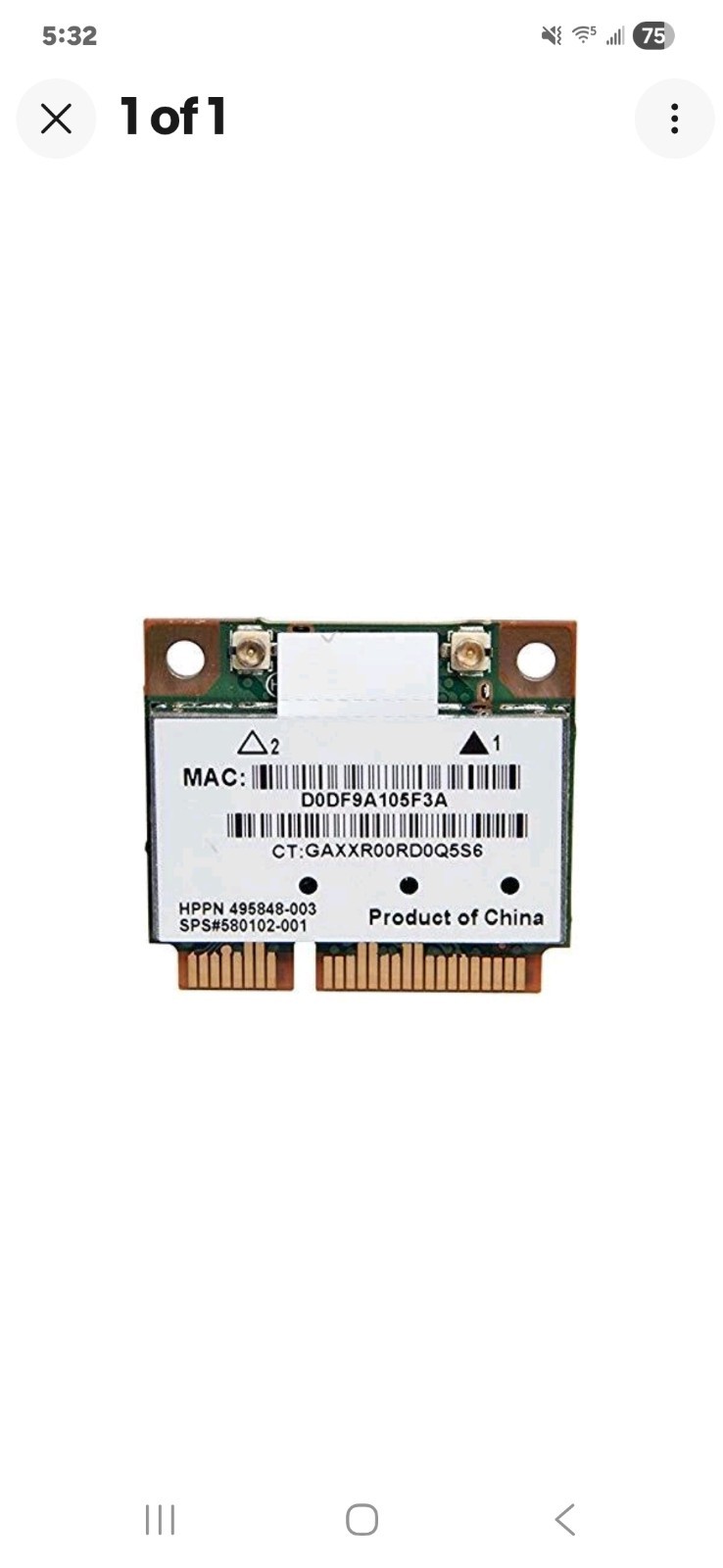 495848-001 580102-001 GENUINE ORIGINAL HP WIRELESS CARD DV6-3000 SERIES Tested