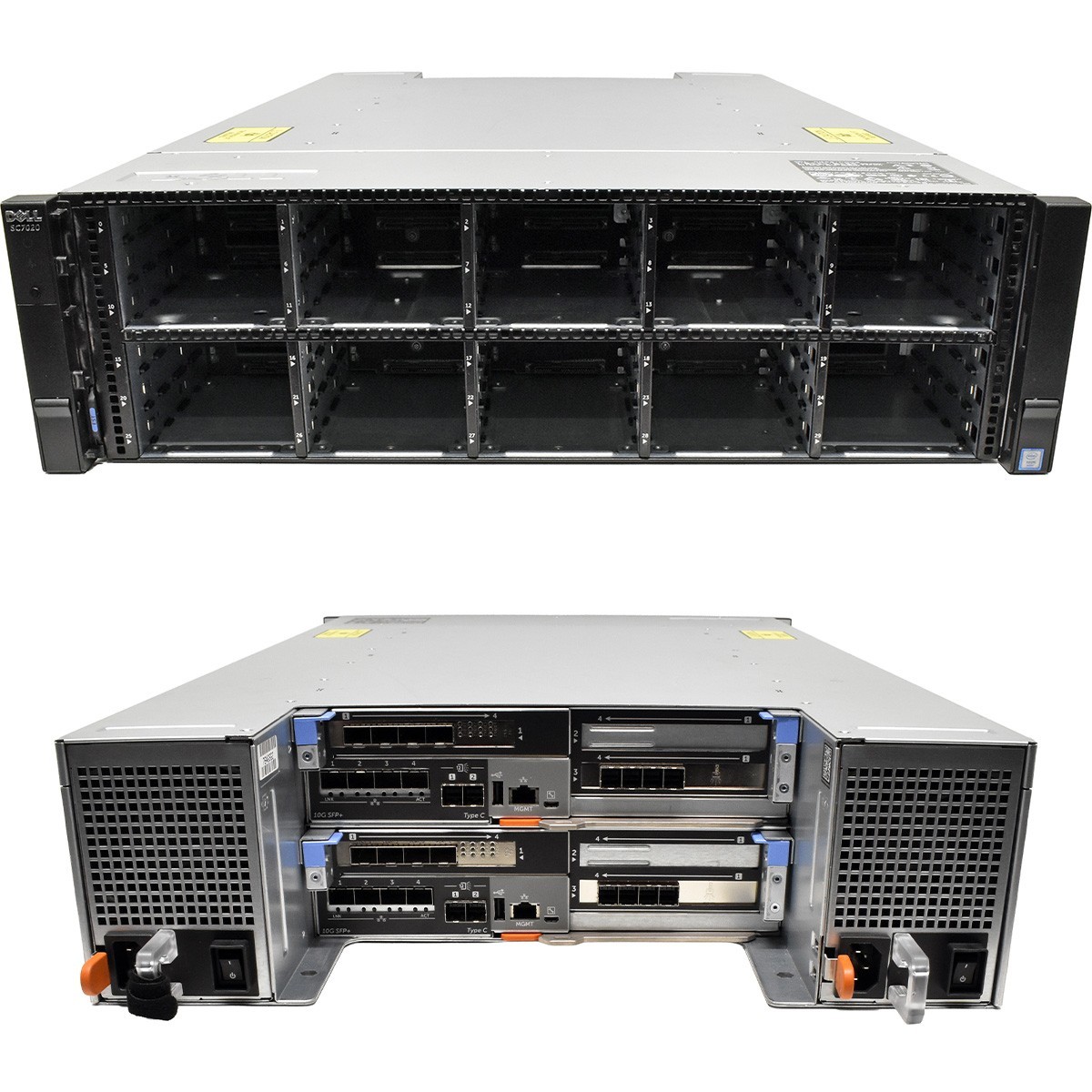 Dell Storage Center SC7020 2x Controller E18M001 30x SFF 2.5 SFP+ 3x120GB 2x PSU