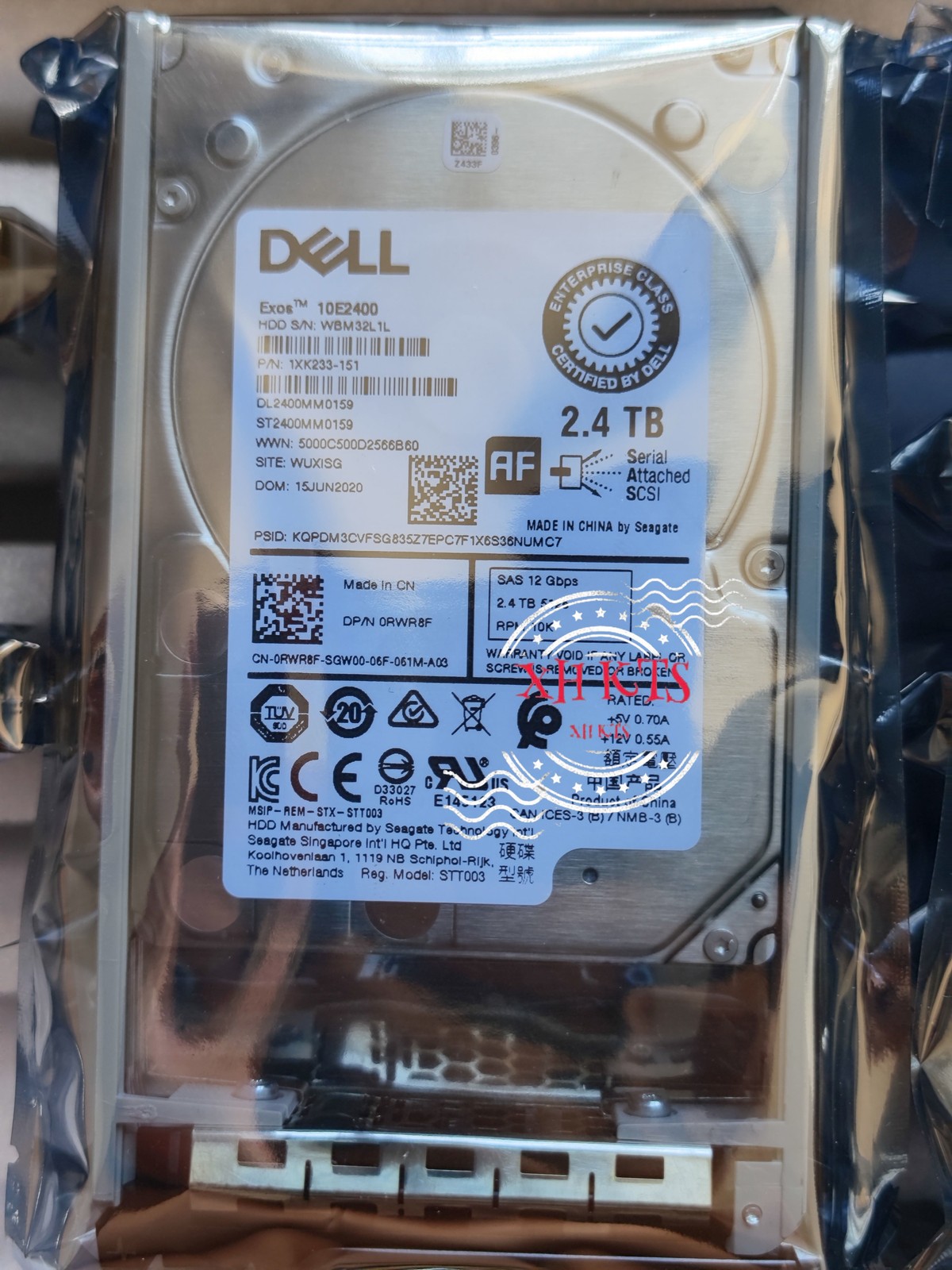 NEW Dell 0RWR8F 2.4TB 10K SAS 2.5" 12G HDD ST2400MM0159 01D0F5 Hard Drive +Tray