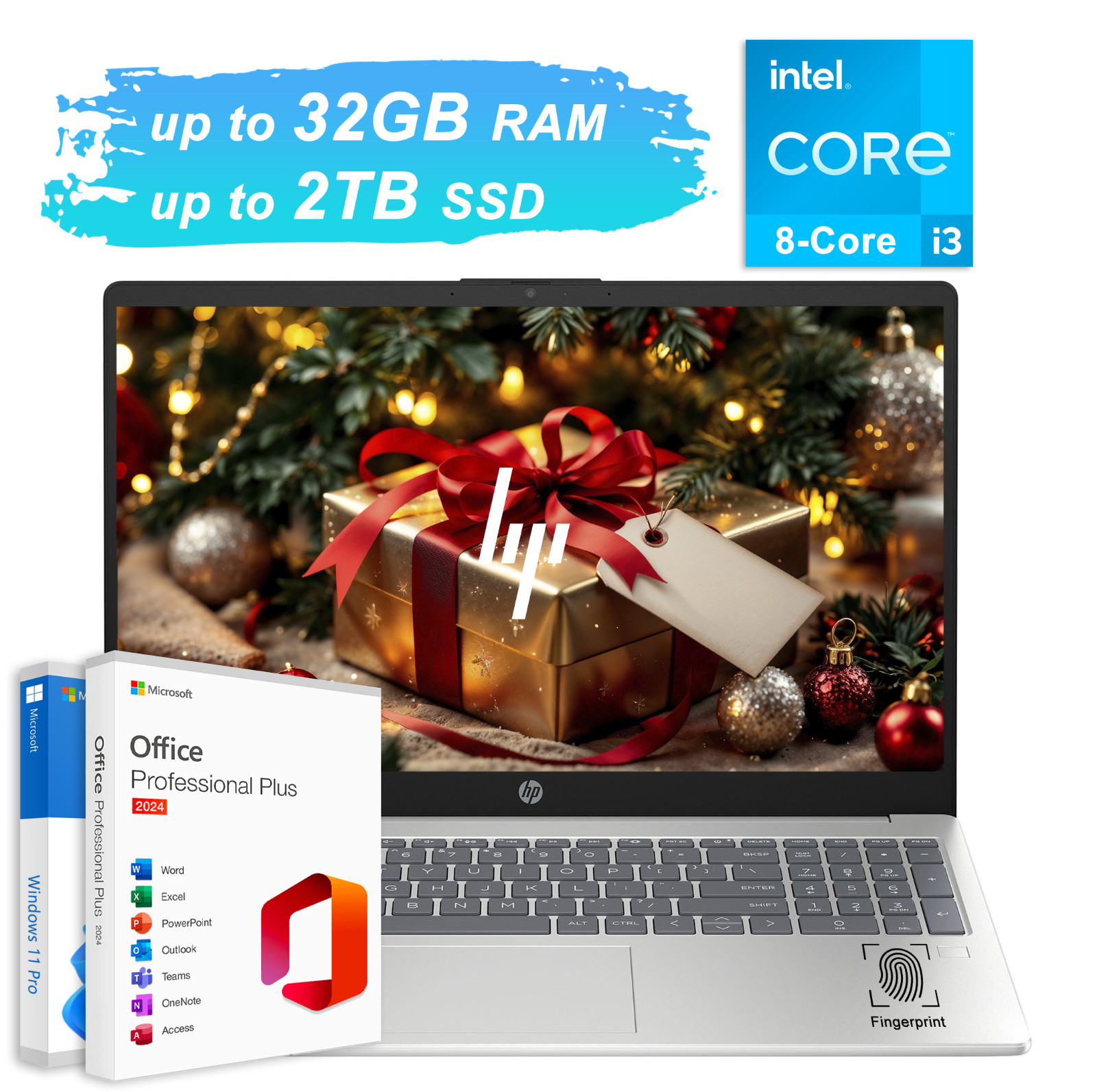 2026 HP Laptop Computer 15.6" FHD 8-Core Intel i3 Upto 32GB RAM 2TB SSD Win11Pro