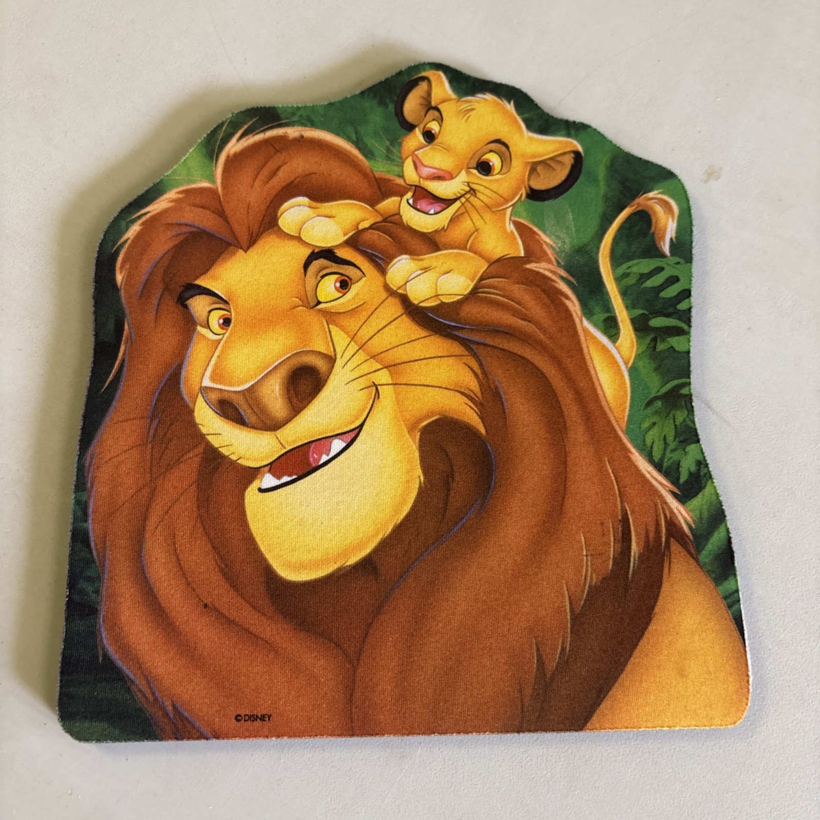 VTG 90's Disney Lion King Mouse Pad Collectible Simba Mufasa Lions Thick