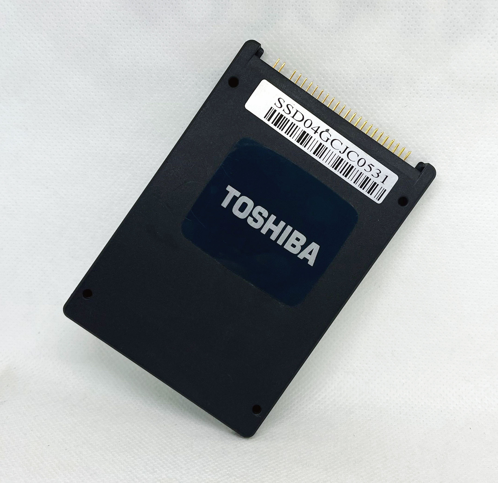 Toshiba SSD04GCJC0531 1.8 inch IDE interface solid state drive has been tested