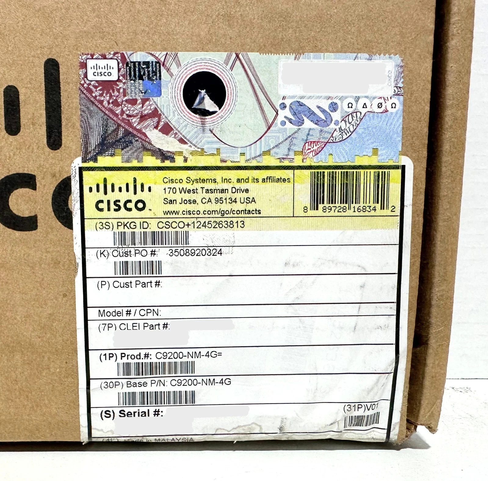 Cisco C9200-NM-4G Catalyst 9200 Series Network Module NOB