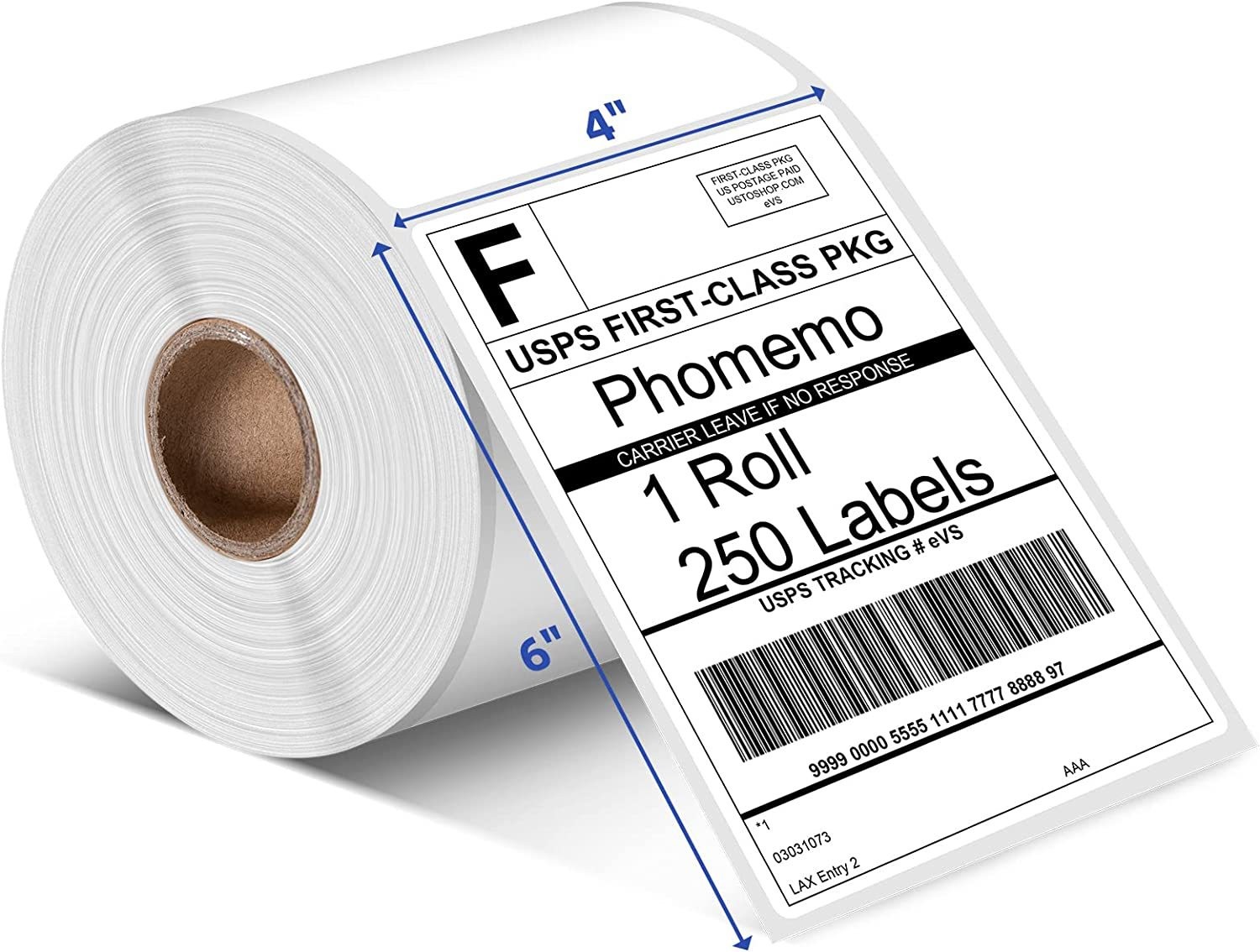 250PCS 4" x 6" Direct Thermal Shipping Address Sticker Label for Phomemo D450BT
