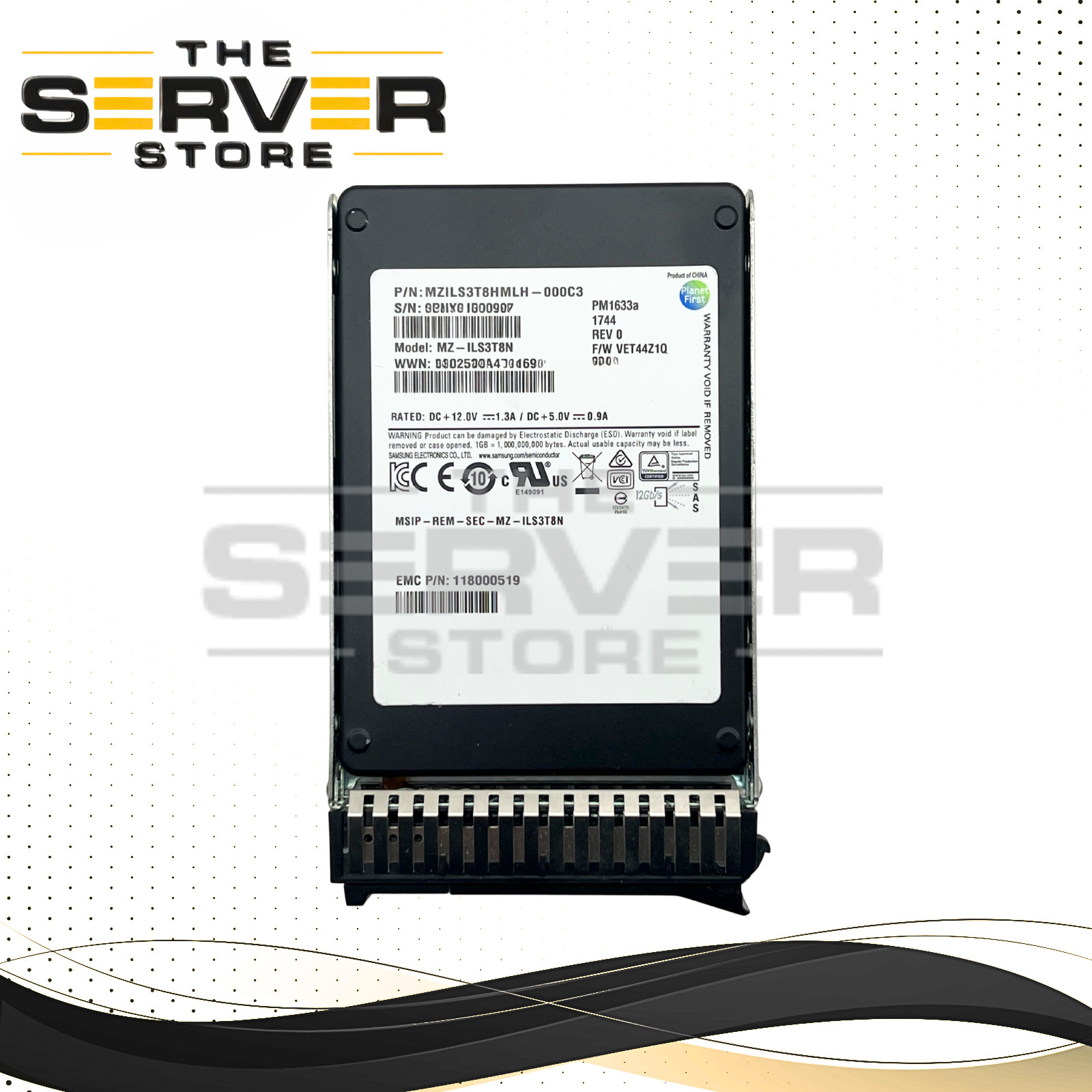 EMC 3.84TB SAS 12G RI SFF 2.5" SSD Samsung PM1633a MZ-ILS3T8N for Lenovo Server