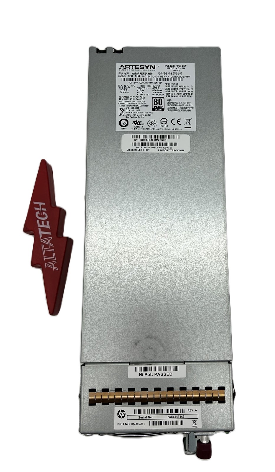 HP 814665-001 595W Power Supply Unit (MSA2040)