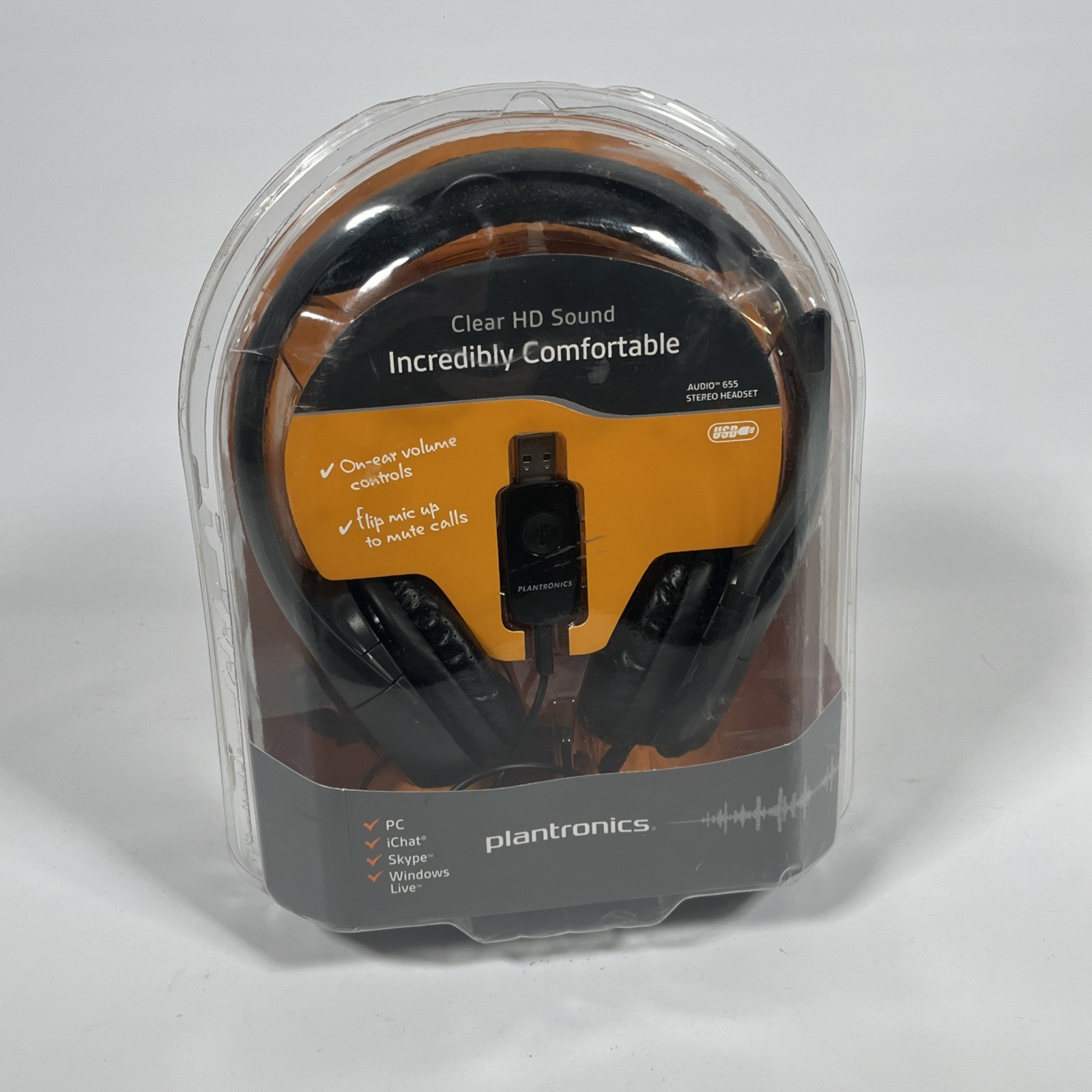 Plantronics Audio 655 DSP Black Headband Headsets Stereo Clear HD