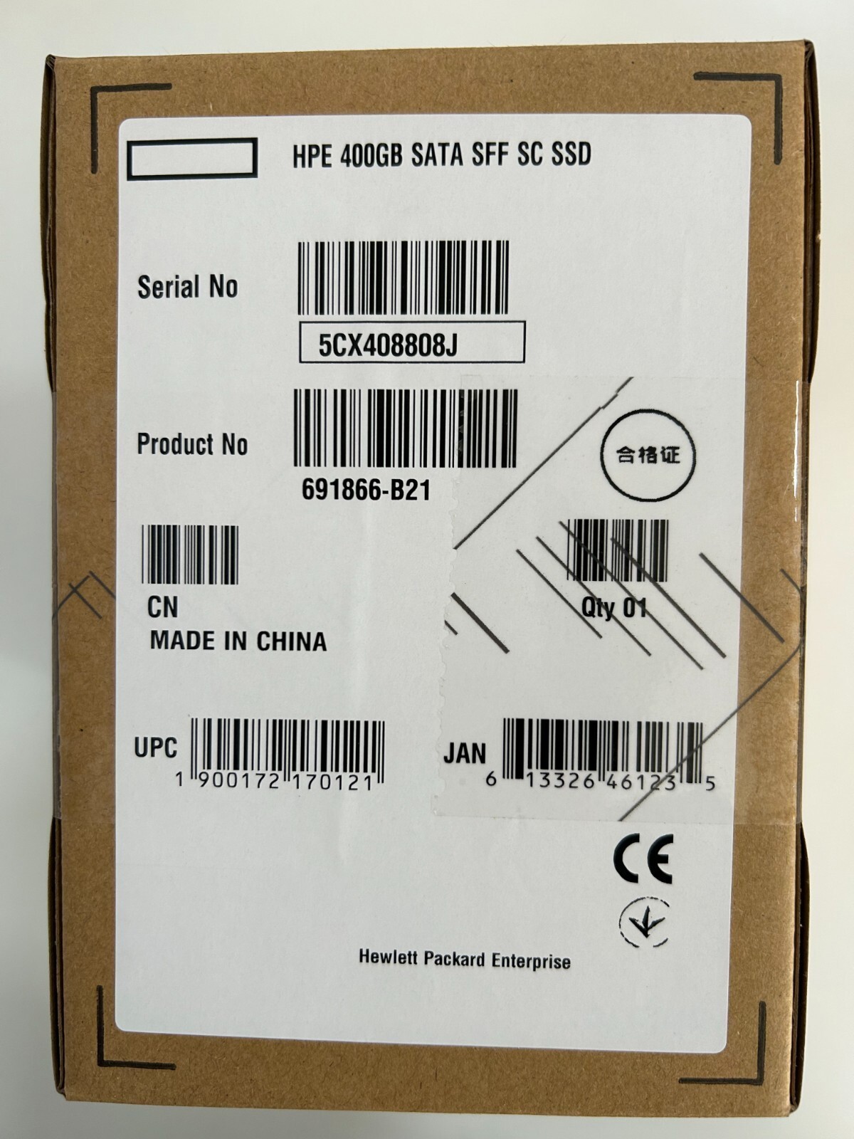 HPE 692166-001 400GB 691866-B21 6Gb 2.5" MLC SATA SFF SC SSD Solid State Drives