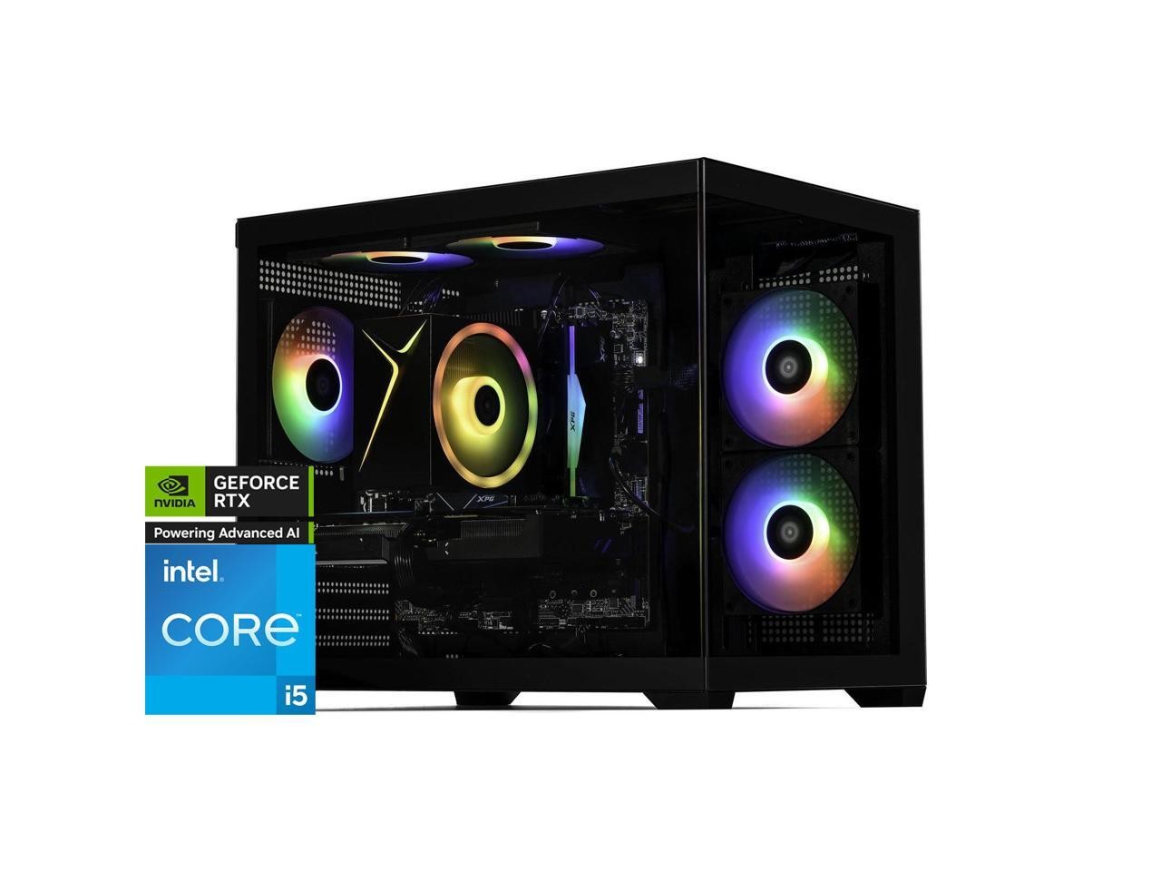STORMCRAFT Gaming PC SIRIUS Intel Core i5-14400F NVIDIA GeForce RTX 5060 – AI Po