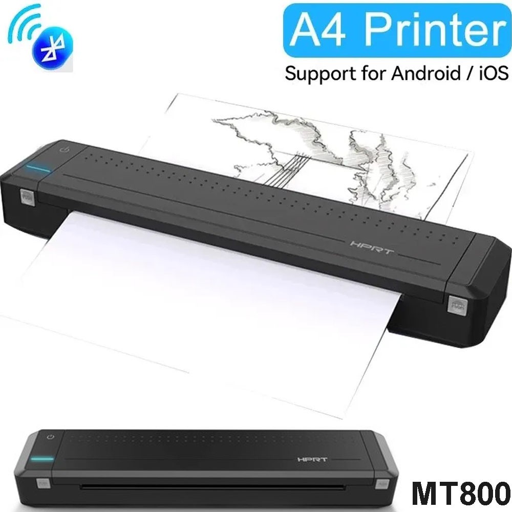 HPRT MT800 Portable Printer Wireless A4 for Travel Bluetooth Printer Android iOS