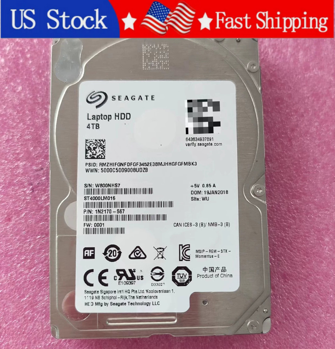 Used Seagate ST4000LM016 4TB 128MB SATA 2.5" 5400RPM Hard Disk Drive HDD