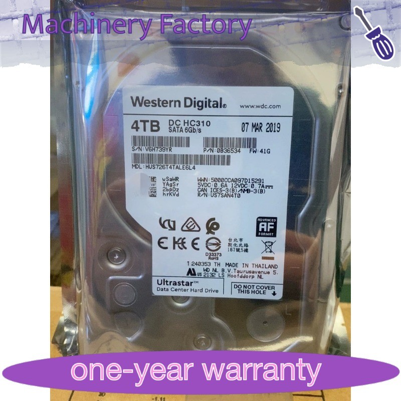 1PCS New FOR Western Digital HUS726T4TALA6L4 Ultrastar 4TB 3.5" SATA Hard Drive