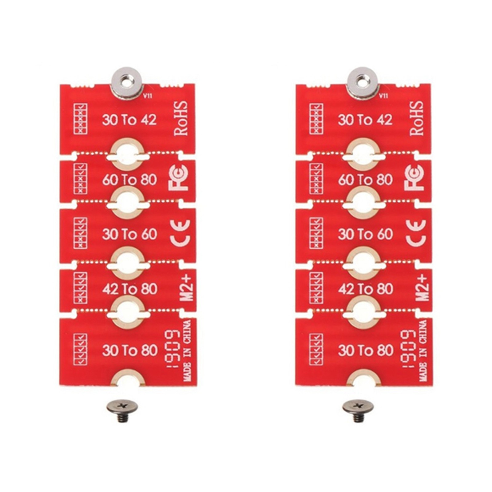 2Pcs M2 M2PLUS NGFF NVME M.2 Extended Transfer 2230, 2242, 2260, 22804442