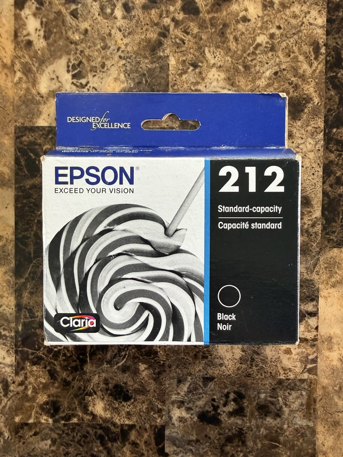 New Sealed Epson 212 Black Ink Cartridge T212120 Exp 01/2028 Genuine Sealed Box