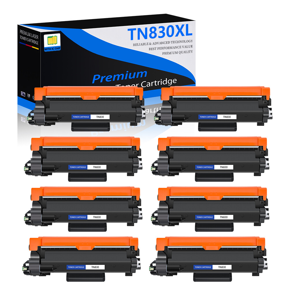 8PK TN830 TN830XL High Yield Toner Cartridge for HL-L2480DW HL-L2400D HL-L2405W