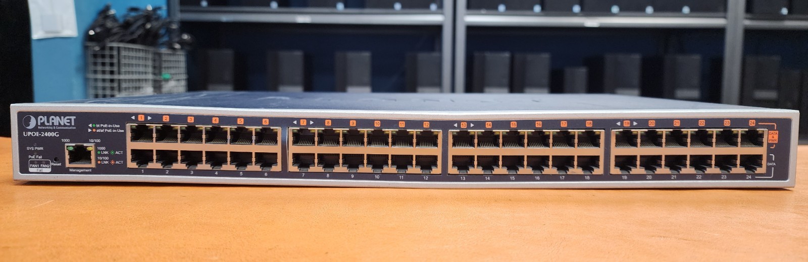 Planet UPOE‑2400G 24‑Port Gigabit 802.3bt PoE++ Managed Injector Hub
