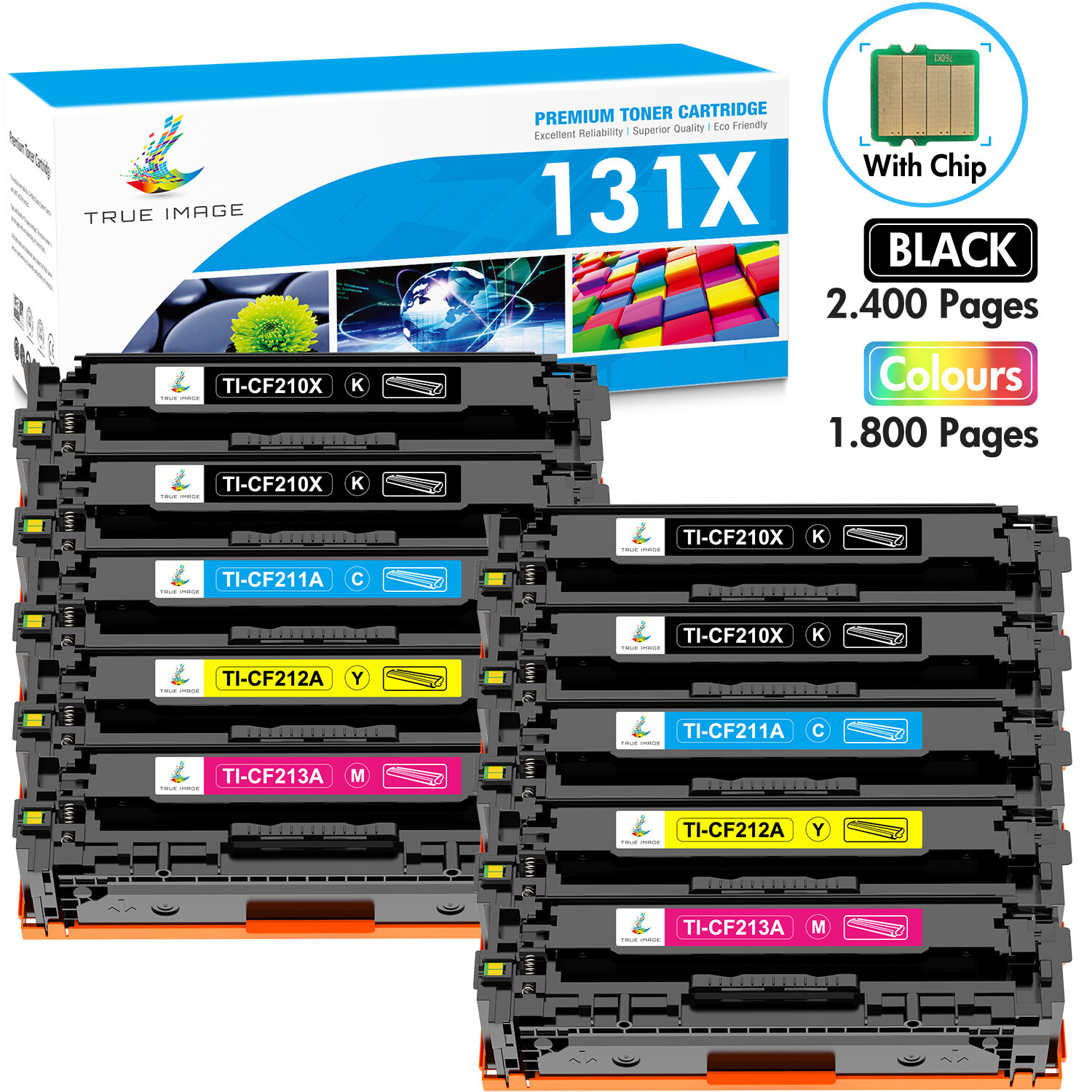 10x CF210A Black Toner Cartridge For HP 131A LaserJet Pro 200 Color M251n M251nw