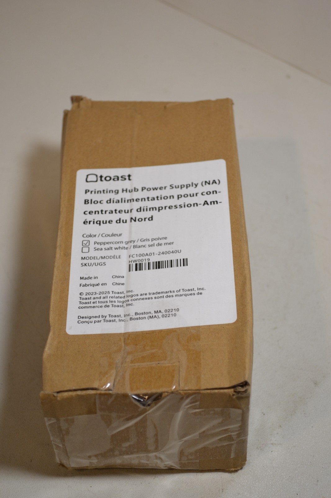 GENUINE TOAST Printing Hub Power Supply Peppercorn Grey FC100A01-240040U