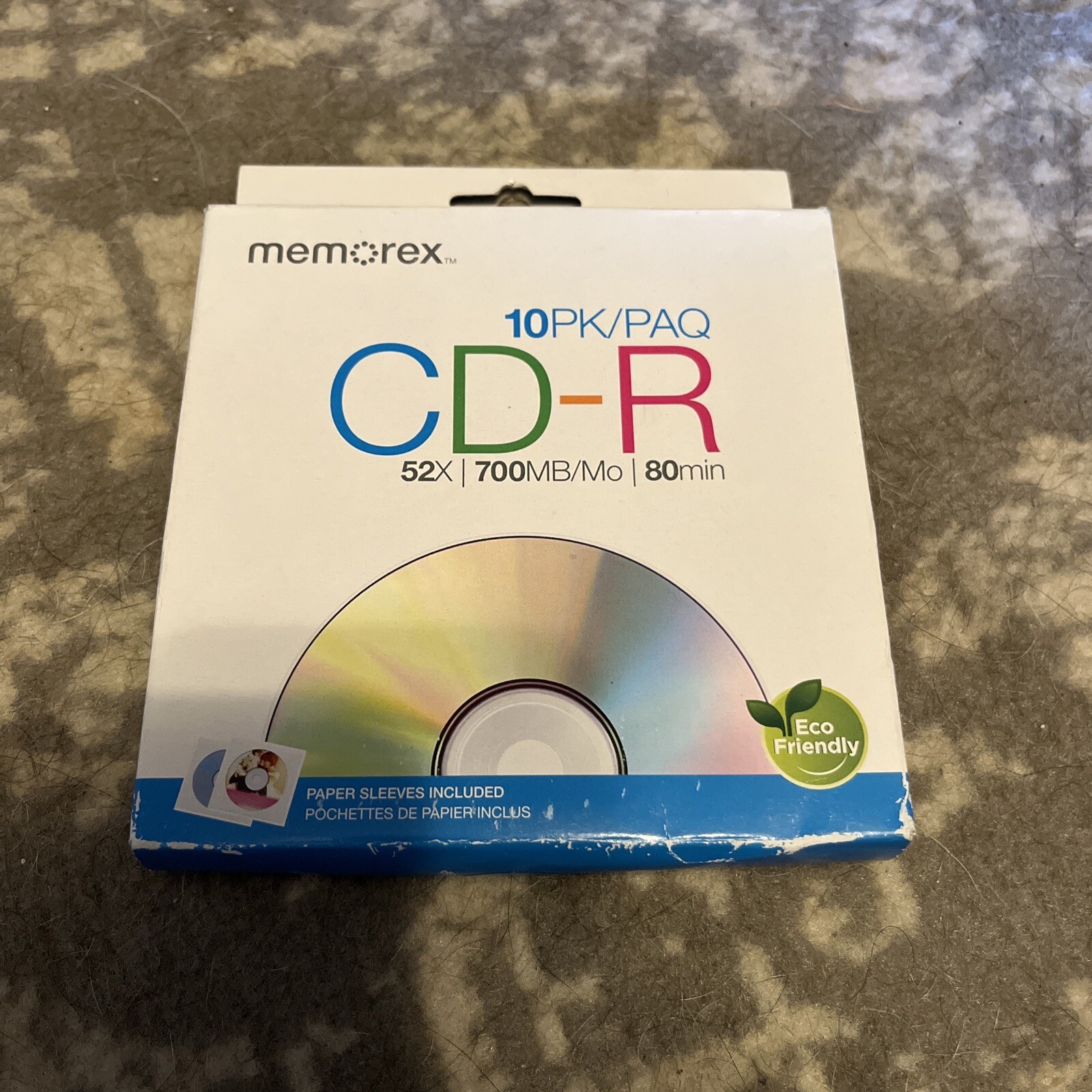 NEW Memorex CD-R Discs 52X 10PK/PAQ 700MB/Mo 80min Disc w/ Paper Sleeves 