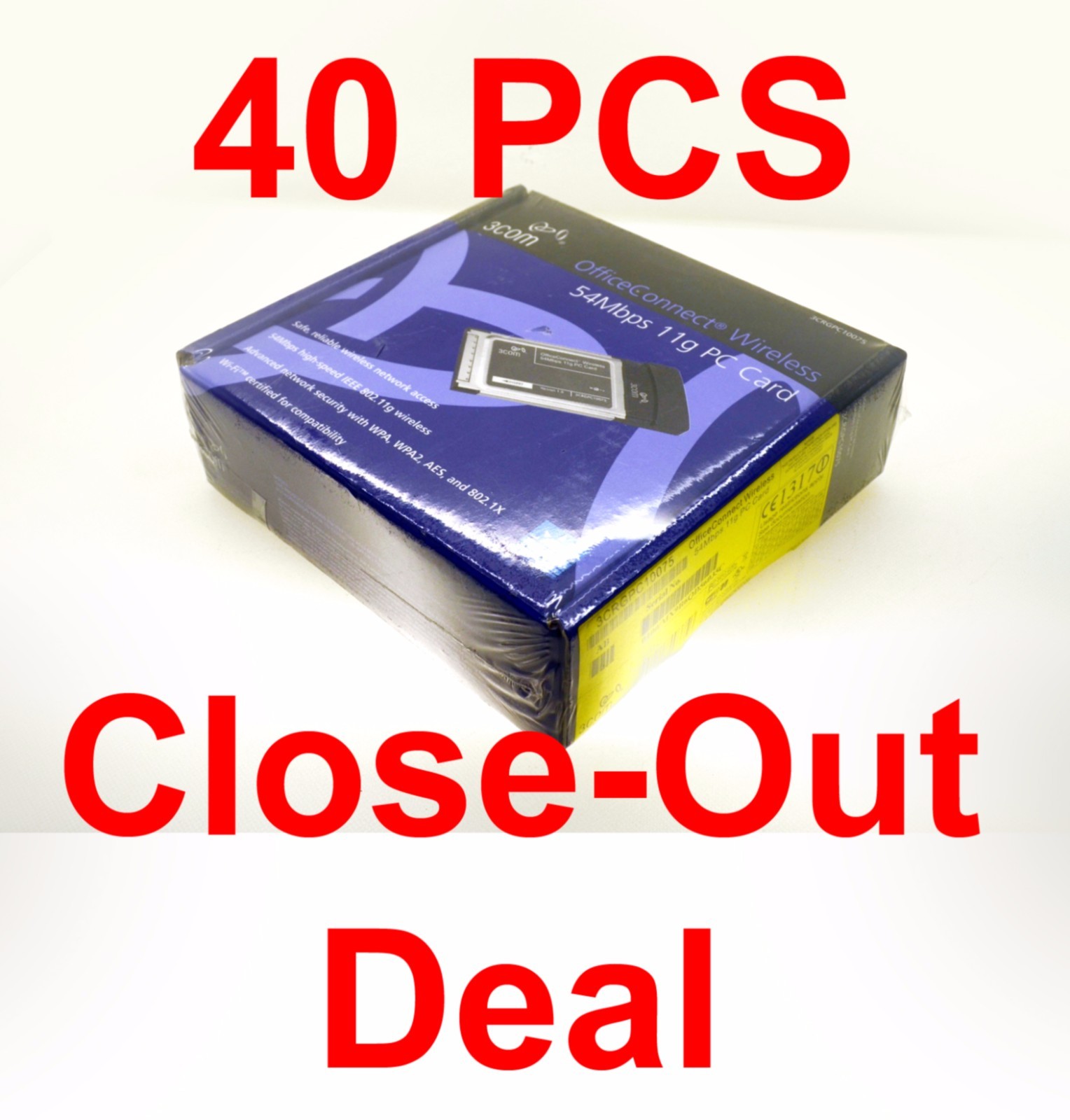 Lot of 40 BRAND NEW 3Com OfficeConnect 3CRGPC10075 Wireless PCMCIA LAN Card