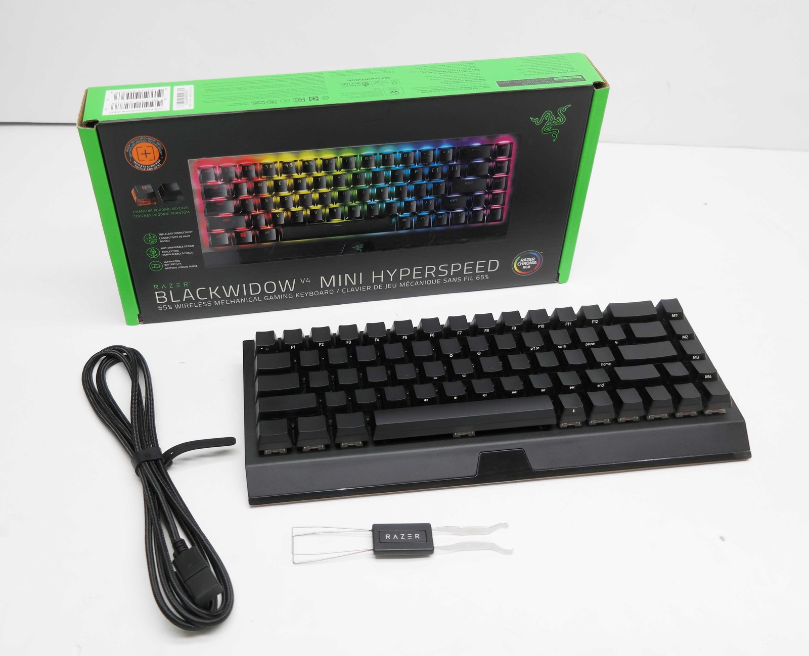 Razer BlackWidow V4 Mini HyperSpeed Wireless Hot Swappable 65% Gaming Keyboard