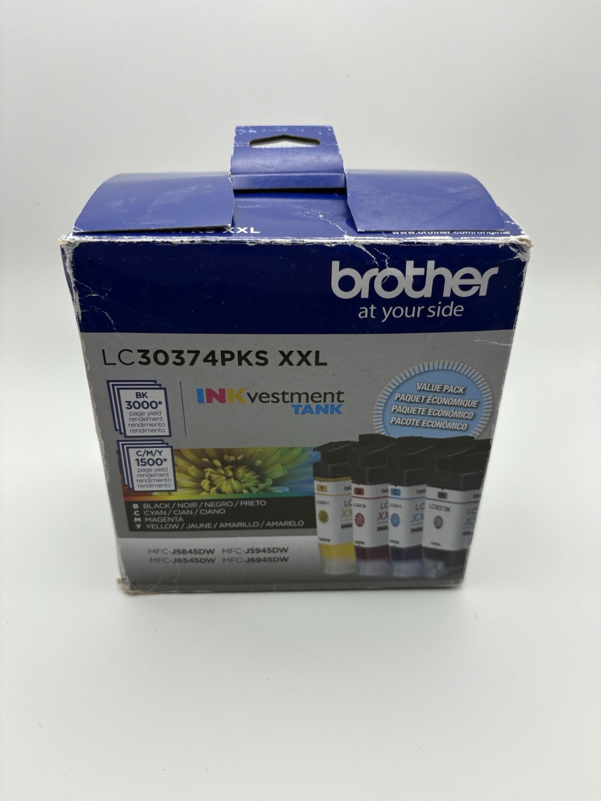 Open Box Genuine Brother LC3037 XXL 4Pk Black & Color Cartridge Combo Exp 01/29