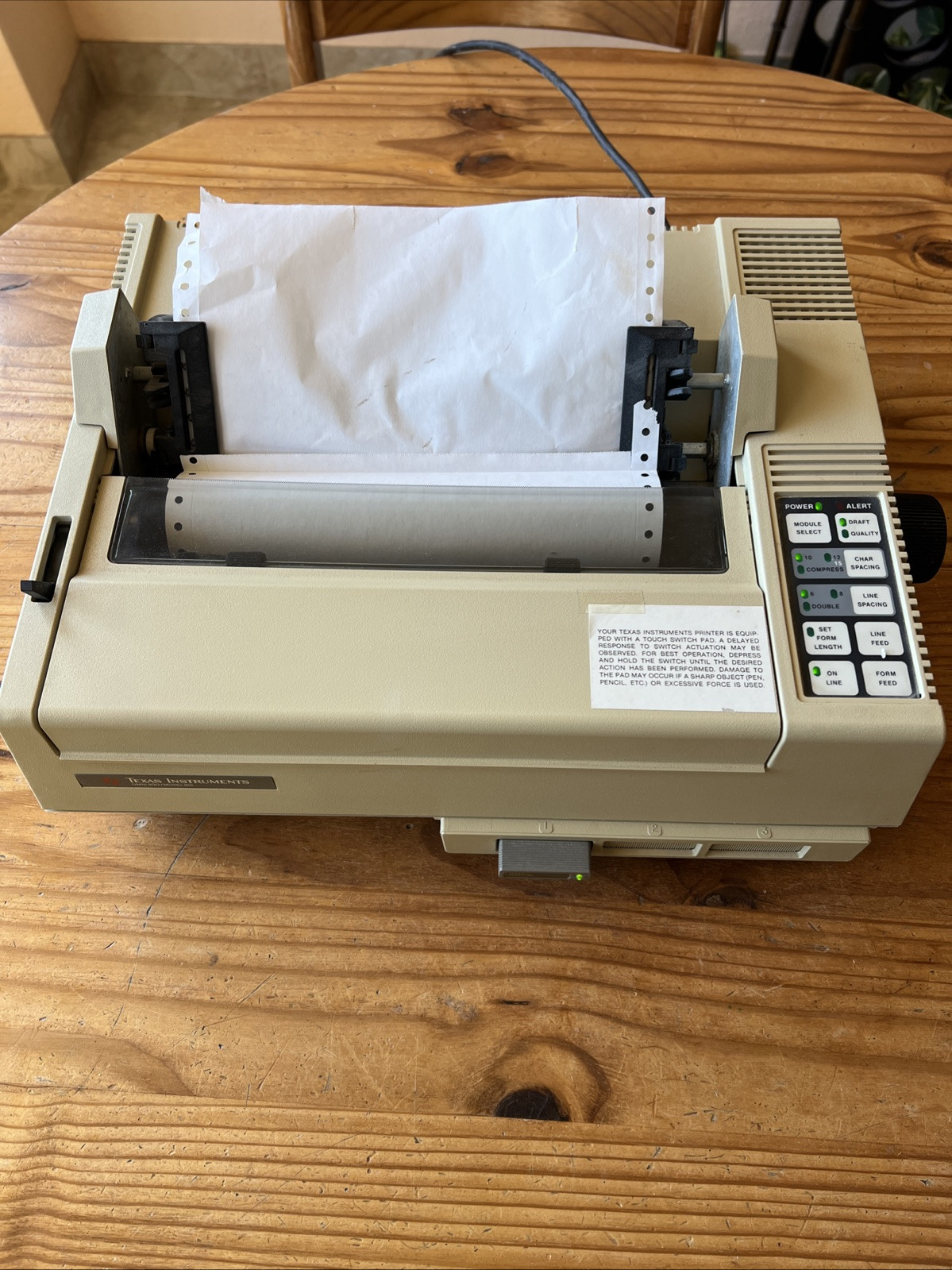 Texas Instruments Omni 800 Model 855 printer 9 pin - Vintage Hardware - 1980s