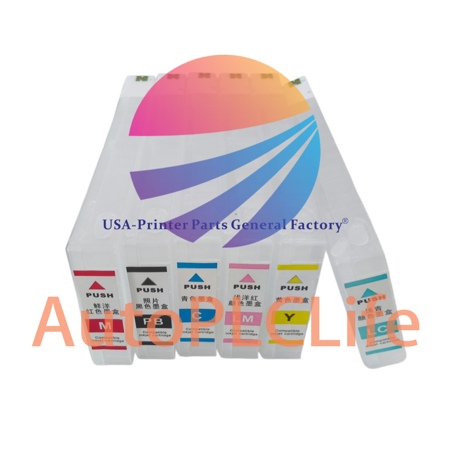 6pcs/set Empty Refillable Ink Cartridges With Chip For Fujifilm frontier-s DX100