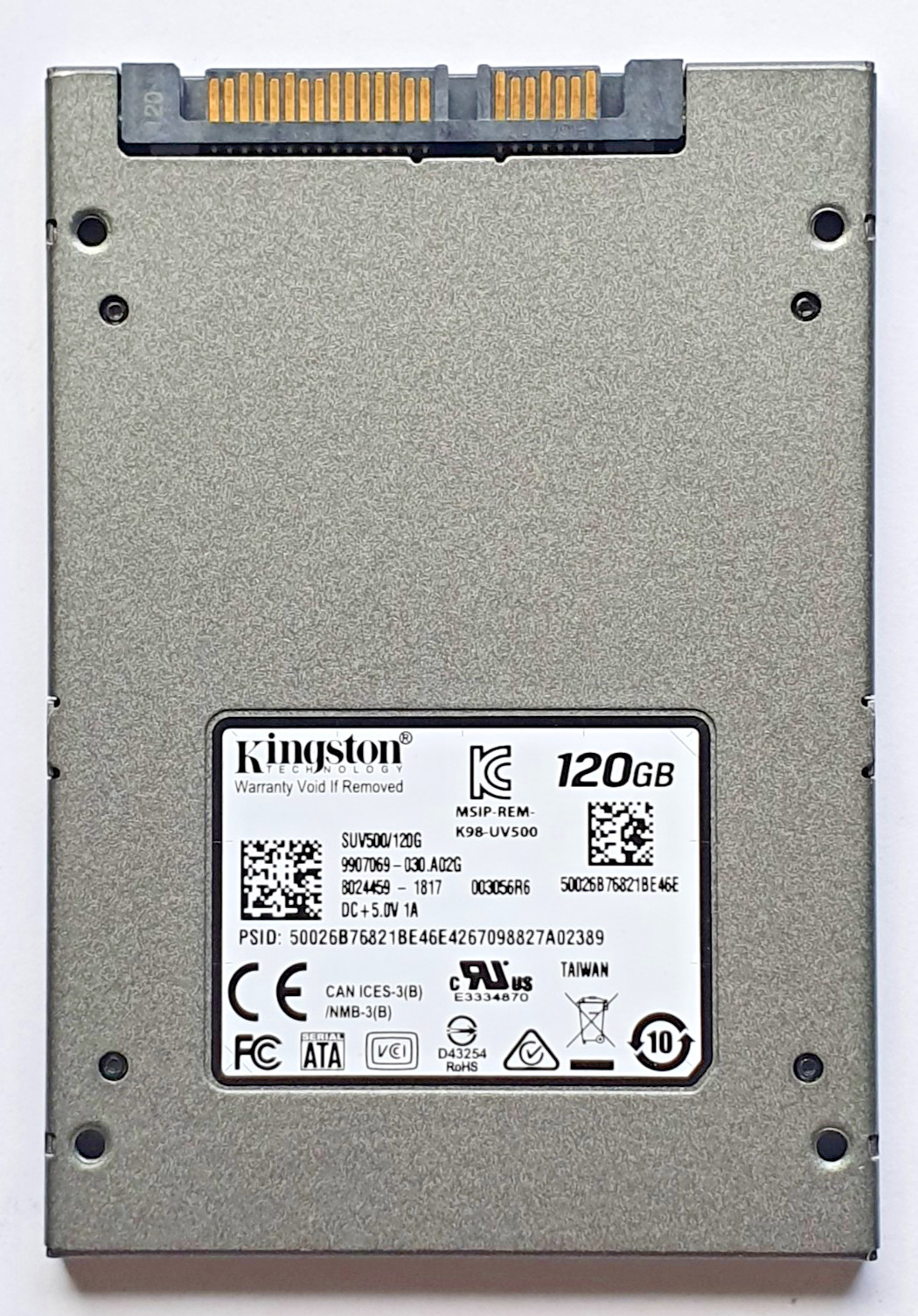 120GB SATA III Kingston SSDNow UV500 SUV500/120G 3D NAND TLC SSD 2.5 Hard Drive