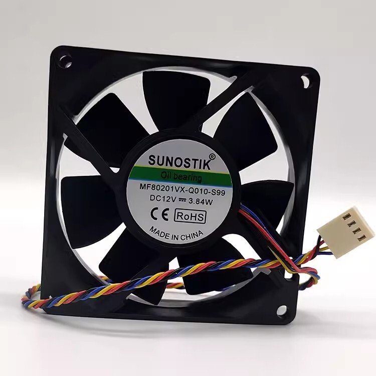 SUNON MF80201VX-Q010-S99 8020 DC12V 3.84W 8CM 4-Wire CPU Cooling Fan