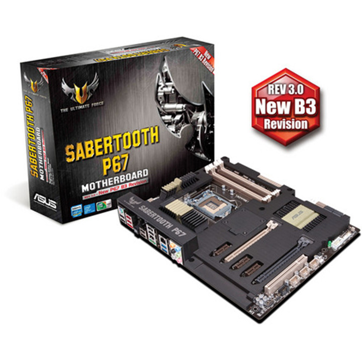 ASUS SABERTOOTH 990FX Rev 1.01  Socket LGA 1155  ATX Motherboard - Excellent