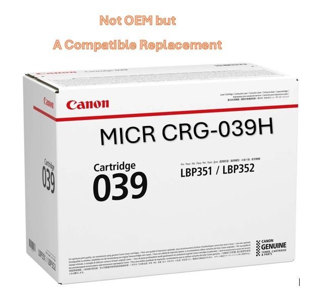 Compatible & REPL CANON 0288C001 CRG039 HI MICR TONER - 25,000 page yield
