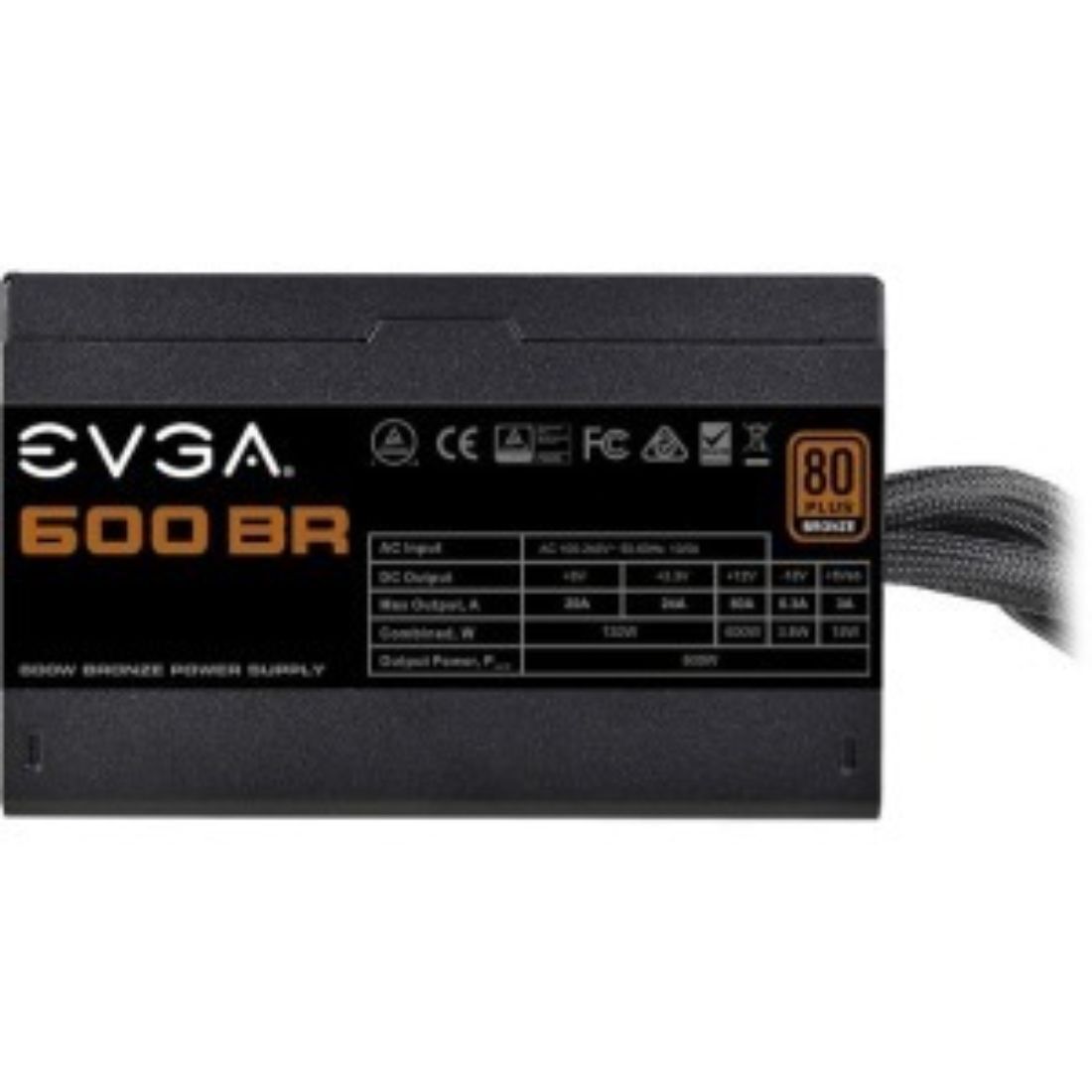 EVGA 600 BR 80 PLUS Bronze 600W Power Supply 100-BR-0600-K1