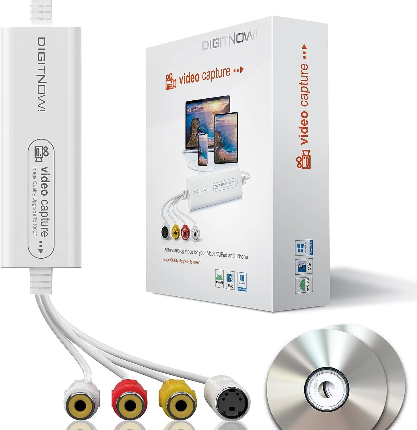 USB 2.0 Video Capture Card- Pro+ Version VHS to Digital Converter 1080P 30Hz