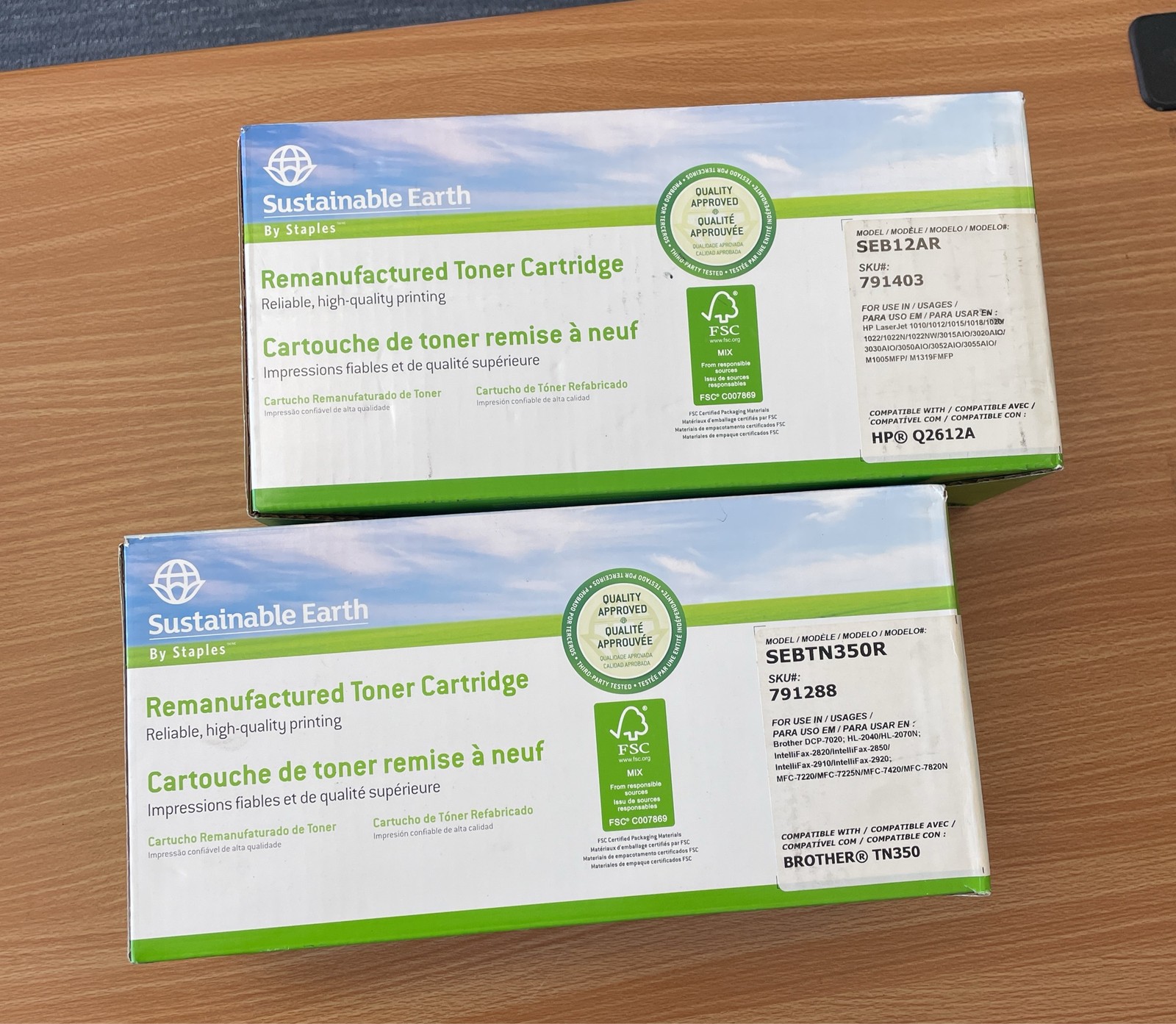 Sustainable Earth SEBTN350R Toner Cartridge for Brother TN350 Printers pack of 2