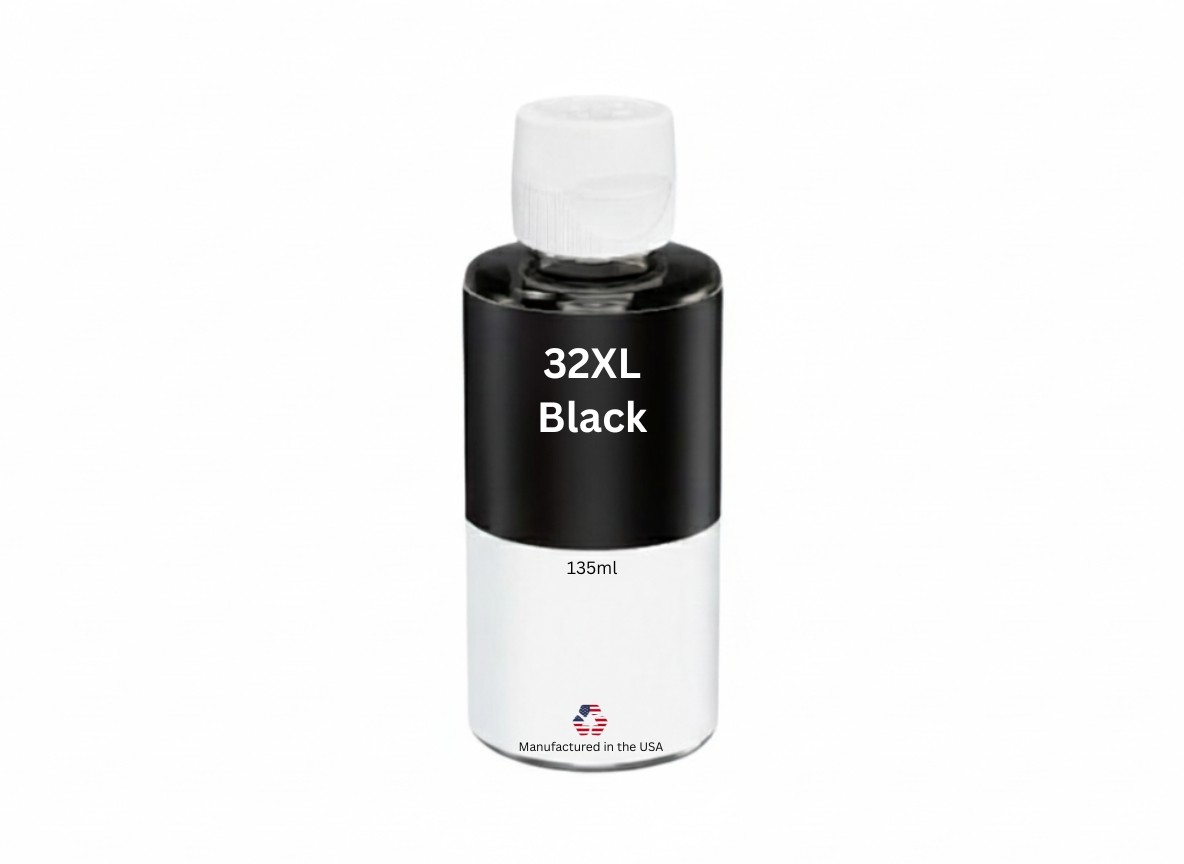 Compatible Ink Bottle For HP 32XL (1VV24AN) 135 ml Black-USA