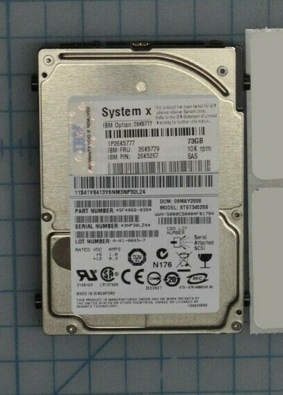 IBM 73GB 10K 2.5'' SAS Hard Drive 26K5779